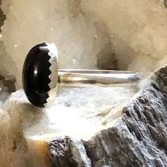 Ring, Garnet and Sterling Silver Ring, size 9, NEW, Handmade, Artisan
